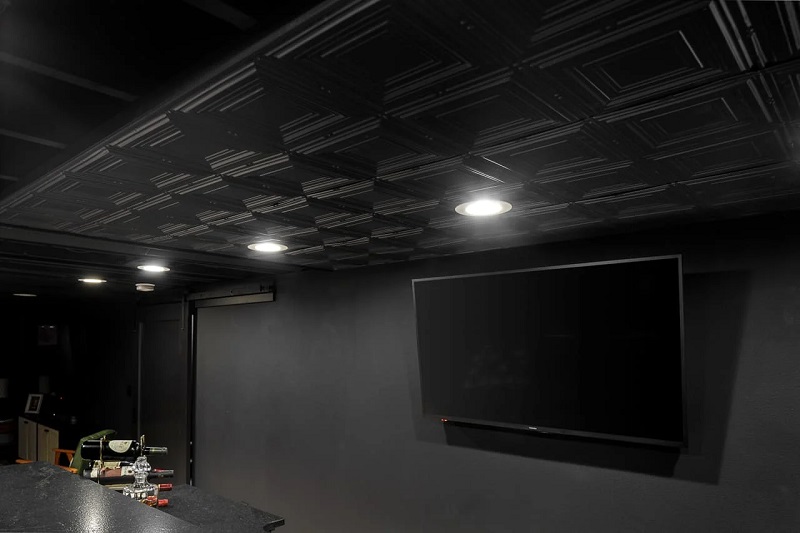 Black color in false ceiling