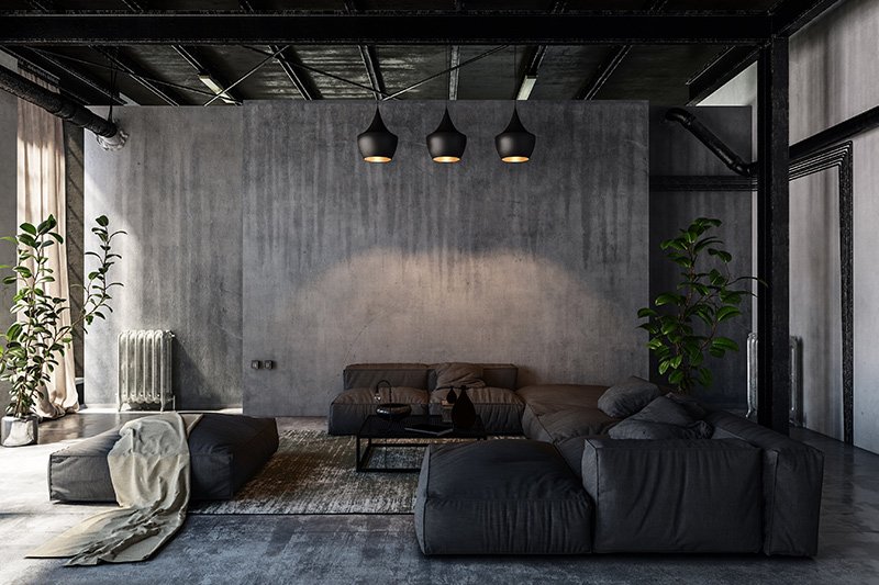 Black color in false ceiling