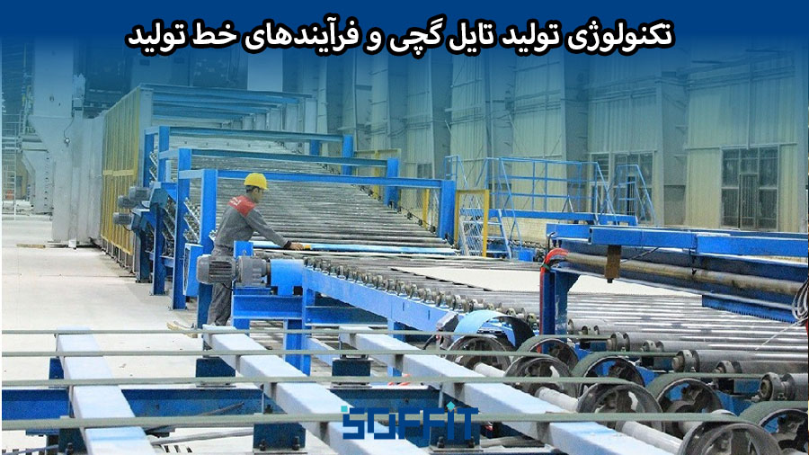 Gypsum tile production