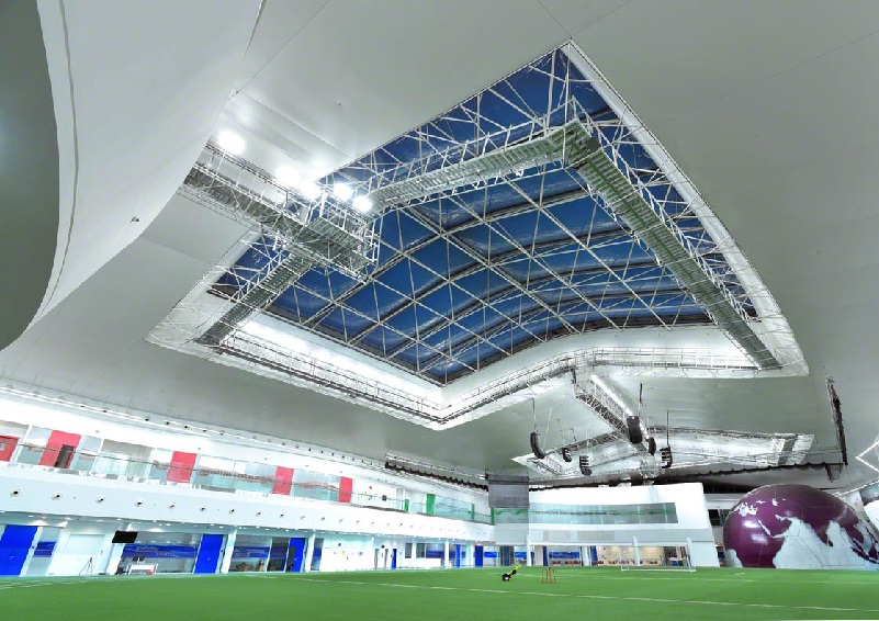 Ceiling of a sports hall